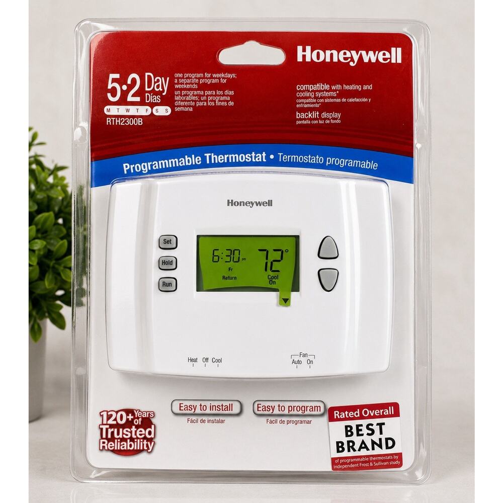 Honeywell RTH2300B 5-2 Day Programmable Thermostat Digital Backlit New
